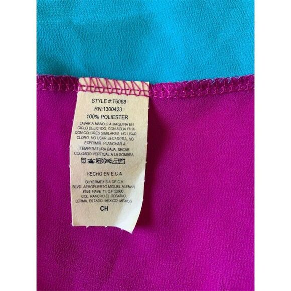 Shasa Women's Sleeveless Colorblock Top Size S Multicolor - Picture 11 of 13